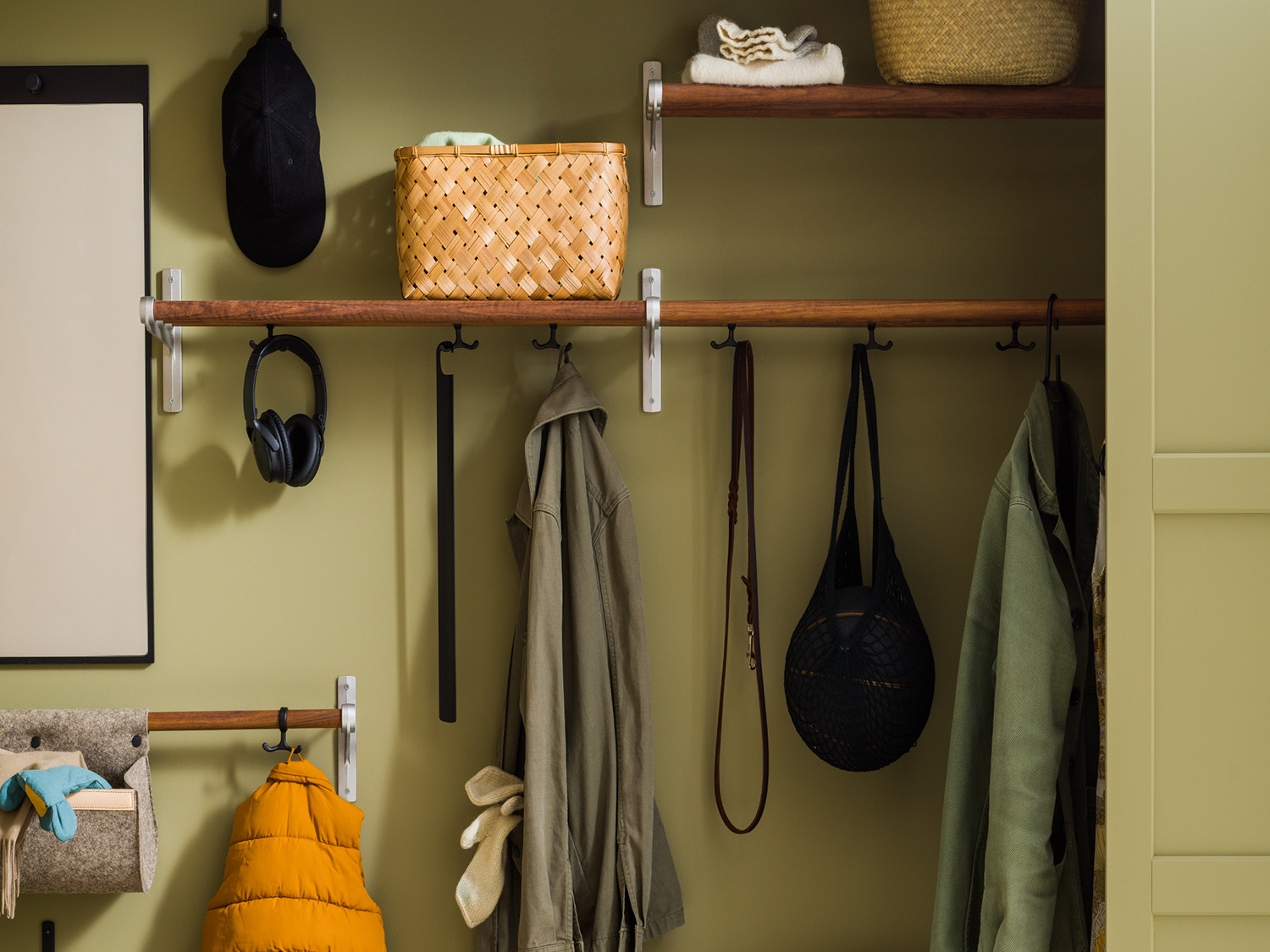 Essem hallway products built into a wardrobe giving an exclusive feeling